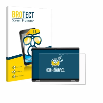 Vorderseite einer Produktverpackung mit dem Markenlogo BROTECT. Daneben ist das Gerät Dell Latitude 7440 2-in-1 mit dem zugehö