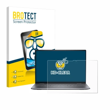 Vorderseite einer Produktverpackung mit dem Markenlogo BROTECT. Daneben ist das Gerät Dell Latitude 9450 2-in-1 mit dem zugehö