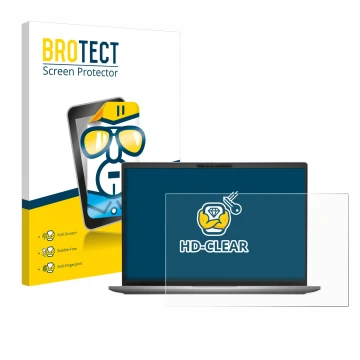 Vorderseite einer Produktverpackung mit dem Markenlogo BROTECT. Daneben ist das Gerät Dell Latitude 7650 Laptop mit dem zugehö