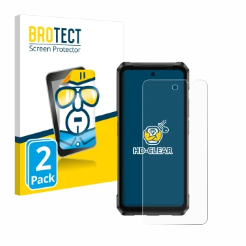 Vorderseite einer Produktverpackung mit dem Markenlogo BROTECT. Daneben ist das Gerät Ulefone Armor 26 Ultra mit dem zugehörig