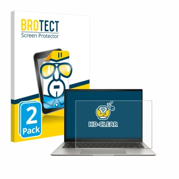 Vorderseite einer Produktverpackung mit dem Markenlogo BROTECT. Daneben ist das Gerät ASUS ZenBook S 13 OLED UX5304 mit dem zu