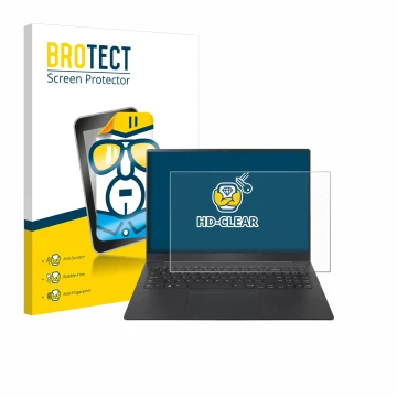 Vorderseite einer Produktverpackung mit dem Markenlogo BROTECT. Daneben ist das Gerät LG gram Pro 16 2024 mit dem zugehörigen 