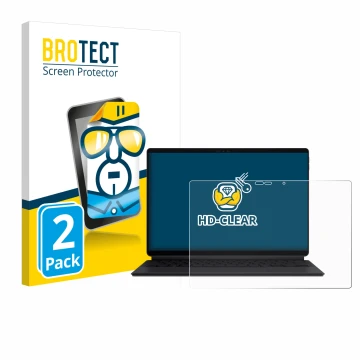 Vorderseite einer Produktverpackung mit dem Markenlogo BROTECT. Daneben ist das Gerät ASUS ProArt PZ13 mit dem zugehörigen Dis