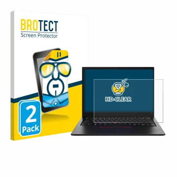 Vorderseite einer Produktverpackung mit dem Markenlogo BROTECT. Daneben ist das Gerät Lenovo ThinkPad L13 Gen 5 mit dem zugehö