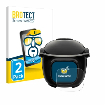 Vorderseite einer Produktverpackung mit dem Markenlogo BROTECT. Daneben ist das Gerät Moulinex Cookeo Touch mit dem zugehörige