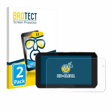 Vorderseite einer Produktverpackung mit dem Markenlogo BROTECT. Daneben ist das Gerät Chigee AIO-5 Play mit dem zugehörigen Di
