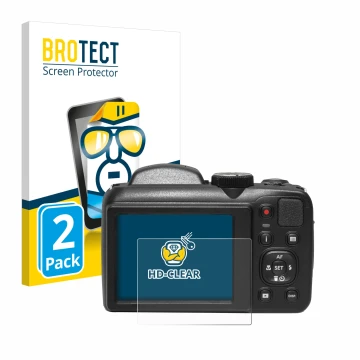 Vorderseite einer Produktverpackung mit dem Markenlogo BROTECT. Daneben ist das Gerät Kodak Pixpro AZ255 mit dem zugehörigen D