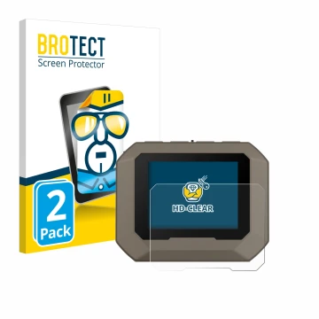 Vorderseite einer Produktverpackung mit dem Markenlogo BROTECT. Daneben ist das Gerät Garmin Xero C1 Pro mit dem zugehörigen D