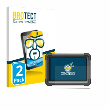 Vorderseite einer Produktverpackung mit dem Markenlogo BROTECT. Daneben ist das Gerät Launch X-431 Pro Dyno mit dem zugehörige