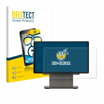 Vorderseite einer Produktverpackung mit dem Markenlogo BROTECT. Daneben ist das Gerät Sunmi D3 PRO mit dem zugehörigen Display