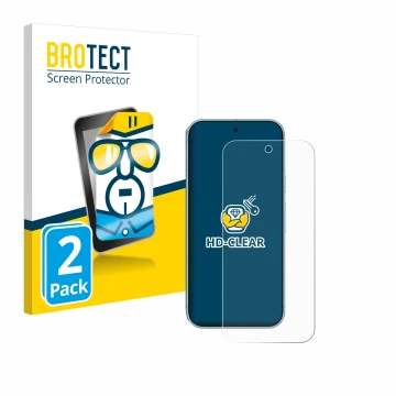 Vorderseite einer Produktverpackung mit dem Markenlogo BROTECT. Daneben ist das Gerät Google Pixel 9 Pro mit dem zugehörigen D