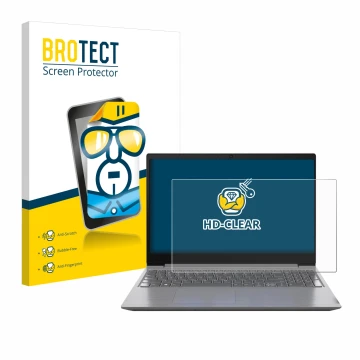 Vorderseite einer Produktverpackung mit dem Markenlogo BROTECT. Daneben ist das Gerät Lenovo 15.6