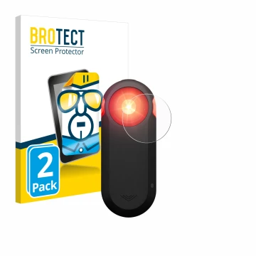 Vorderseite einer Produktverpackung mit dem Markenlogo BROTECT. Daneben ist das Gerät Garmin Varia RTL516 mit dem zugehörigen 