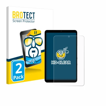 Vorderseite einer Produktverpackung mit dem Markenlogo BROTECT. Daneben ist das Gerät Alldocube iPlay 60 Mini Pro mit dem zuge