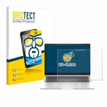 Vorderseite einer Produktverpackung mit dem Markenlogo BROTECT. Daneben ist das Gerät HP EliteBook x360 1040 14 G11 2-in-1 mit