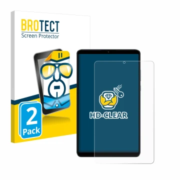 Vorderseite einer Produktverpackung mit dem Markenlogo BROTECT. Daneben ist das Gerät Xiaomi Redmi Pad SE 8.7 4G mit dem zugeh