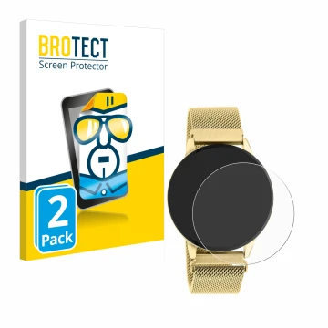 Vorderseite einer Produktverpackung mit dem Markenlogo BROTECT. Daneben ist das Gerät Oozoo Q00121 mit dem zugehörigen Display