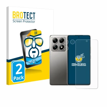 Vorderseite einer Produktverpackung mit dem Markenlogo BROTECT. Daneben ist das Gerät Xiaomi 14T Pro (Display+Kamera) mit dem 