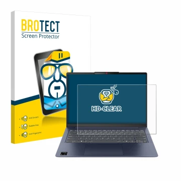 Vorderseite einer Produktverpackung mit dem Markenlogo BROTECT. Daneben ist das Gerät Lenovo IdeaPad Slim 5x Gen 9 14