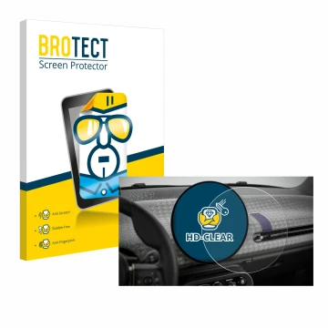Vorderseite einer Produktverpackung mit dem Markenlogo BROTECT. Daneben ist das Gerät Mini Cooper Electric BJ 2024 mit dem zug