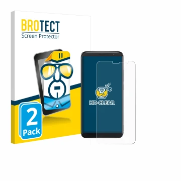 Vorderseite einer Produktverpackung mit dem Markenlogo BROTECT. Daneben ist das Gerät TCL 403 mit dem zugehörigen Displayschut