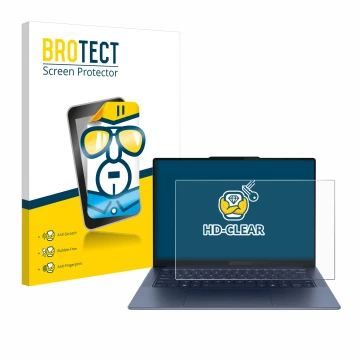 Vorderseite einer Produktverpackung mit dem Markenlogo BROTECT. Daneben ist das Gerät Lenovo Yoga Slim 7 Gen 9 14