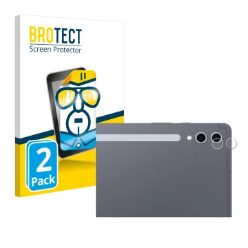 Vorderseite einer Produktverpackung mit dem Markenlogo BROTECT. Daneben ist das Gerät Samsung Galaxy Tab S10 Plus WiFi (NUR Ka
