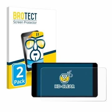 Vorderseite einer Produktverpackung mit dem Markenlogo BROTECT. Daneben ist das Gerät Zontes 350E mit dem zugehörigen Displays