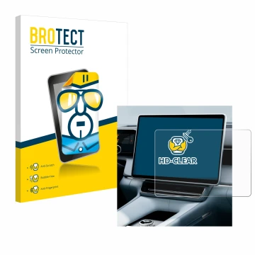 Vorderseite einer Produktverpackung mit dem Markenlogo BROTECT. Daneben ist das Gerät Polestar 4 2025 mit dem zugehörigen Disp