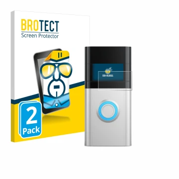 Vorderseite einer Produktverpackung mit dem Markenlogo BROTECT. Daneben ist das Gerät Ring Video Doorbell 3 Plus mit dem zugeh