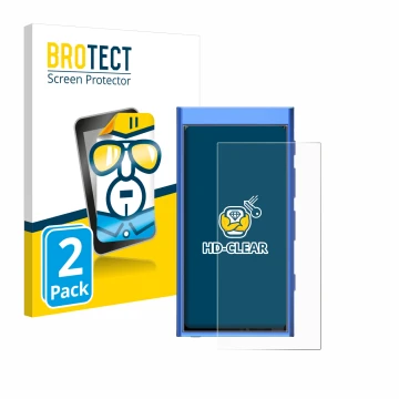 Vorderseite einer Produktverpackung mit dem Markenlogo BROTECT. Daneben ist das Gerät Hiby Digital M300 mit dem zugehörigen Di