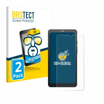 Vorderseite einer Produktverpackung mit dem Markenlogo BROTECT. Daneben ist das Gerät Boox Palma 2 mit dem zugehörigen Display