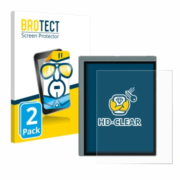 Vorderseite einer Produktverpackung mit dem Markenlogo BROTECT. Daneben ist das Gerät Bigme B1051C mit dem zugehörigen Display