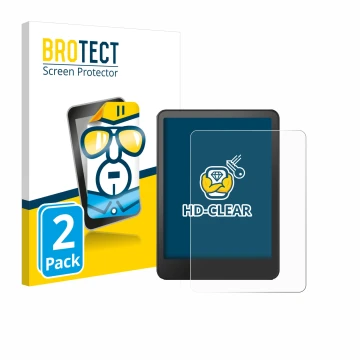 Vorderseite einer Produktverpackung mit dem Markenlogo BROTECT. Daneben ist das Gerät Amazon Kindle Colorsoft Signature Editio