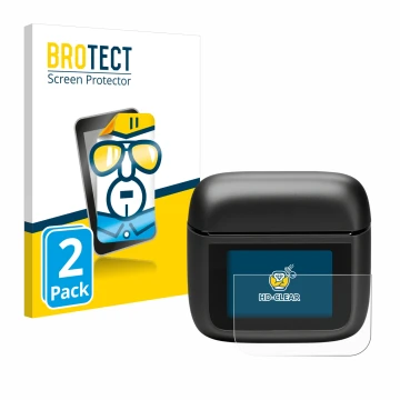 Vorderseite einer Produktverpackung mit dem Markenlogo BROTECT. Daneben ist das Gerät JBL Tour Pro 3 mit dem zugehörigen Displ