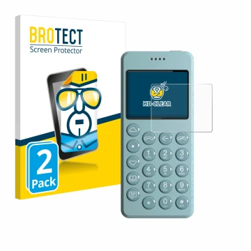 Vorderseite einer Produktverpackung mit dem Markenlogo BROTECT. Daneben ist das Gerät Punkt MP02 mit dem zugehörigen Displaysc