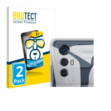 Vorderseite einer Produktverpackung mit dem Markenlogo BROTECT. Daneben ist das Gerät Cubot Max 5 (NUR Kamera) mit dem zugehör