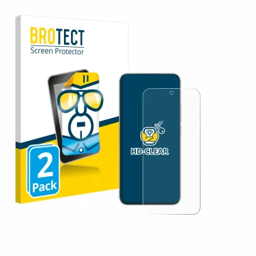 Vorderseite einer Produktverpackung mit dem Markenlogo BROTECT. Daneben ist das Gerät Honor Magic 7 mit dem zugehörigen Displa