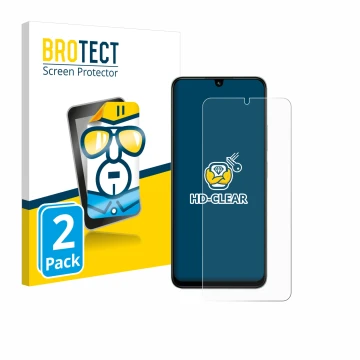 Vorderseite einer Produktverpackung mit dem Markenlogo BROTECT. Daneben ist das Gerät Xiaomi Poco C75 mit dem zugehörigen Disp