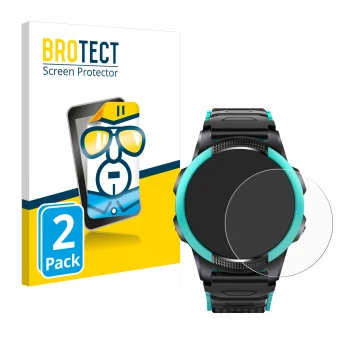 Vorderseite einer Produktverpackung mit dem Markenlogo BROTECT. Daneben ist das Gerät SaveFamily Slim 4G mit dem zugehörigen D