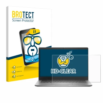 Vorderseite einer Produktverpackung mit dem Markenlogo BROTECT. Daneben ist das Gerät Dell Latitude 3340 Laptop 13.3