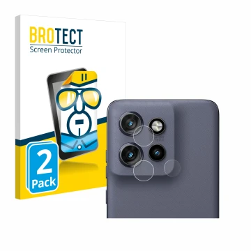 Vorderseite einer Produktverpackung mit dem Markenlogo BROTECT. Daneben ist das Gerät Motorola Edge 50 Neo (NUR Kameraschutz) 