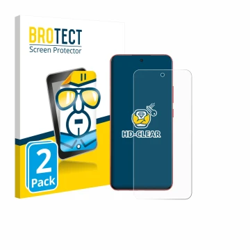 Vorderseite einer Produktverpackung mit dem Markenlogo BROTECT. Daneben ist das Gerät Oppo A5 Pro mit dem zugehörigen Displays