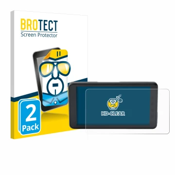 Vorderseite einer Produktverpackung mit dem Markenlogo BROTECT. Daneben ist das Gerät BMW ConnectedRide Navigator Full Cover m