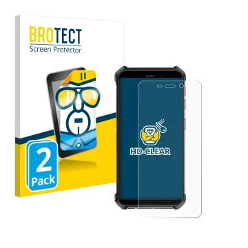 Vorderseite einer Produktverpackung mit dem Markenlogo BROTECT. Daneben ist das Gerät Ulefone Armor X12 mit dem zugehörigen Di