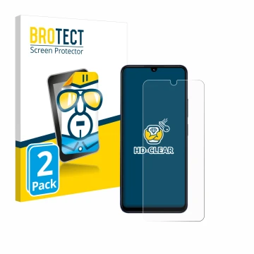 Vorderseite einer Produktverpackung mit dem Markenlogo BROTECT. Daneben ist das Gerät Xiaomi Redmi 14C 5G mit dem zugehörigen 