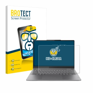 Vorderseite einer Produktverpackung mit dem Markenlogo BROTECT. Daneben ist das Gerät Lenovo Yoga 7i 2-in-1 Gen 10 14