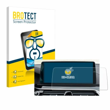 Vorderseite einer Produktverpackung mit dem Markenlogo BROTECT. Daneben ist das Gerät BMW Facelift G31 (LCI) (2021) 12.3