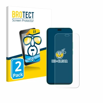 Vorderseite einer Produktverpackung mit dem Markenlogo BROTECT. Daneben ist das Gerät Honor X8c mit dem zugehörigen Displaysch