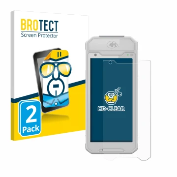Vorderseite einer Produktverpackung mit dem Markenlogo BROTECT. Daneben ist das Gerät Dojo Pocket mit dem zugehörigen Displays